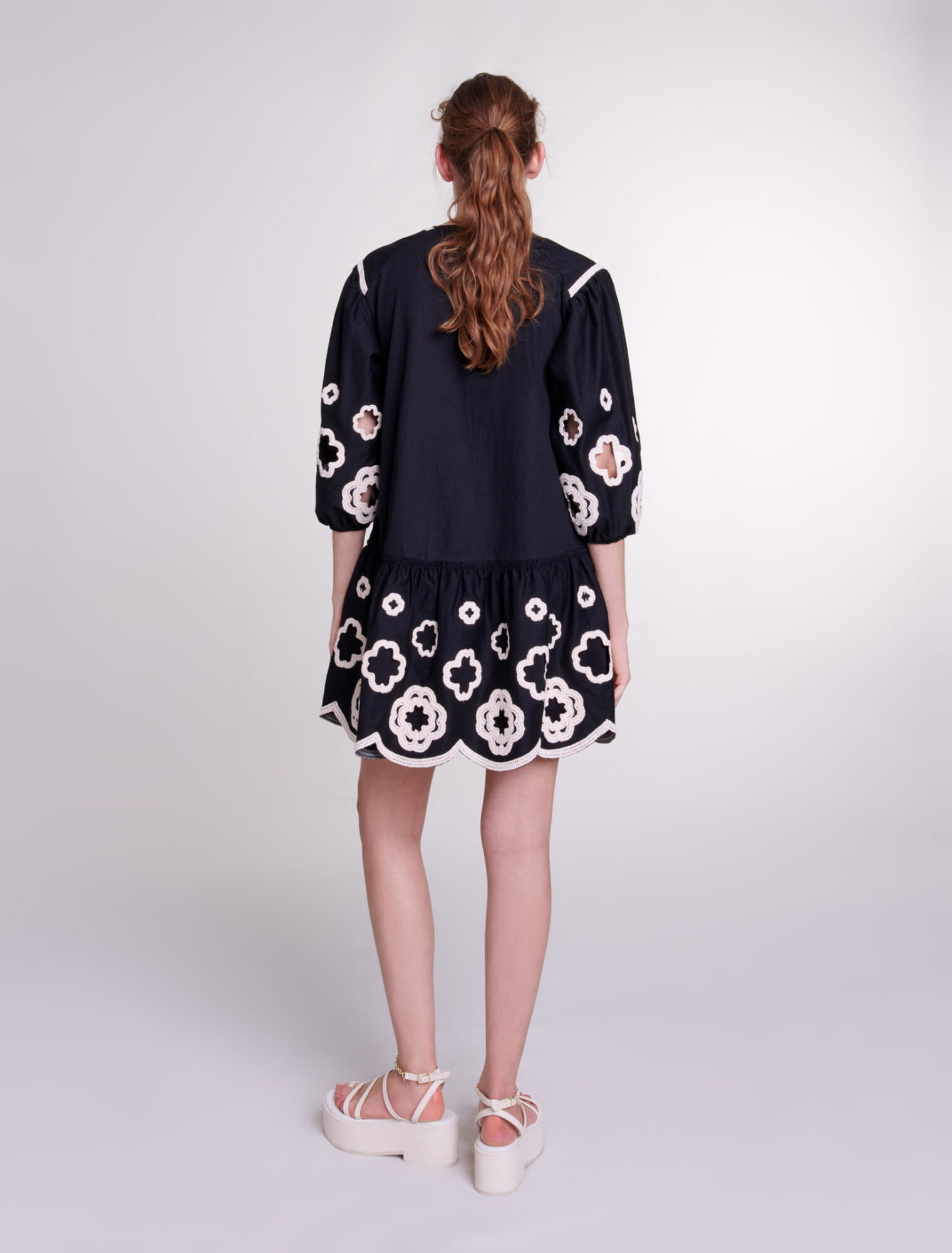 Robe tunique courte brodée