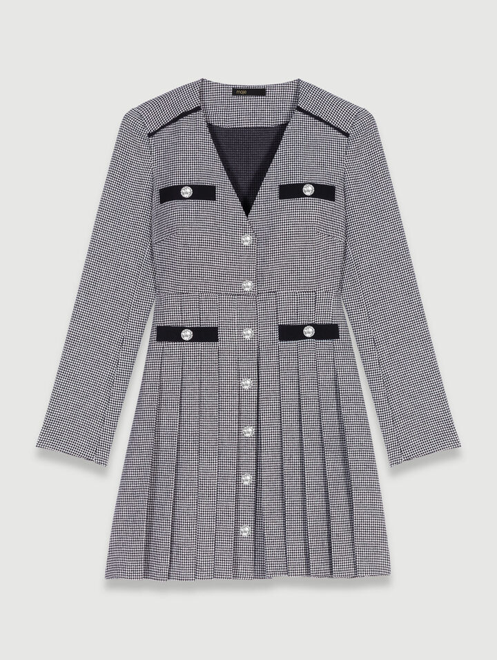 Robe courte plissée