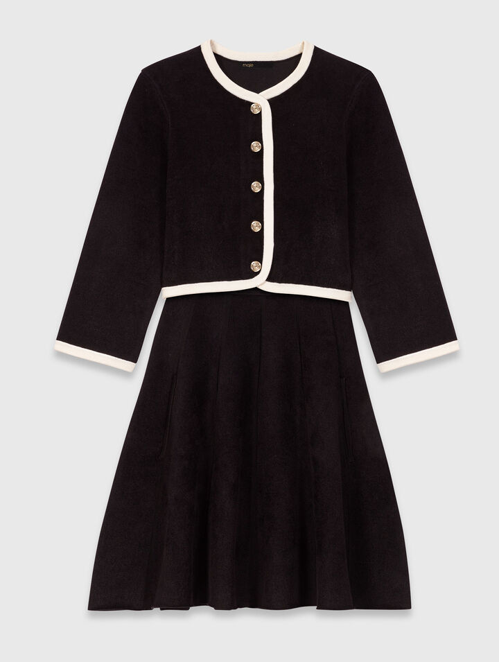 Robe 2en1 effet velours