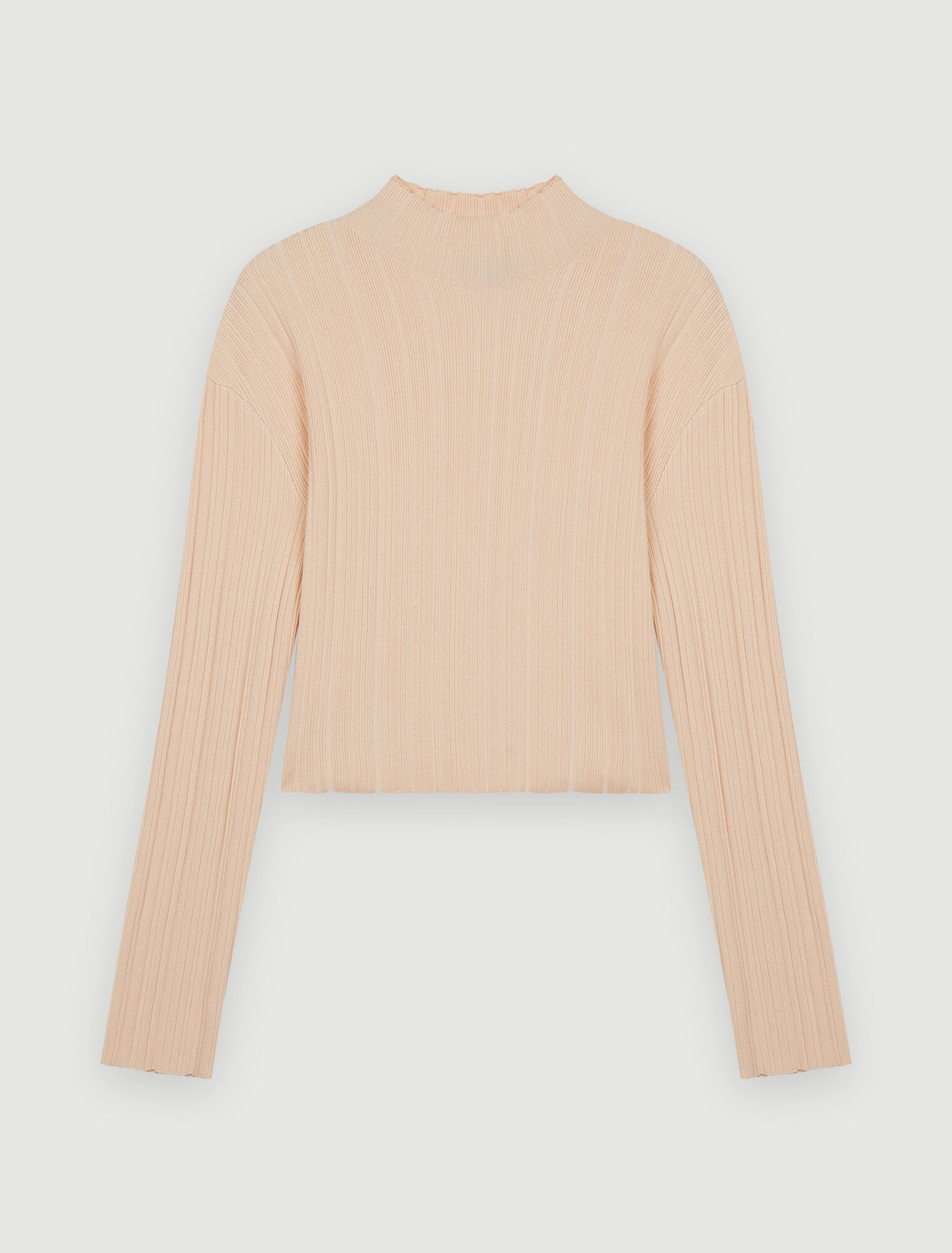 Pull en maille à côtes