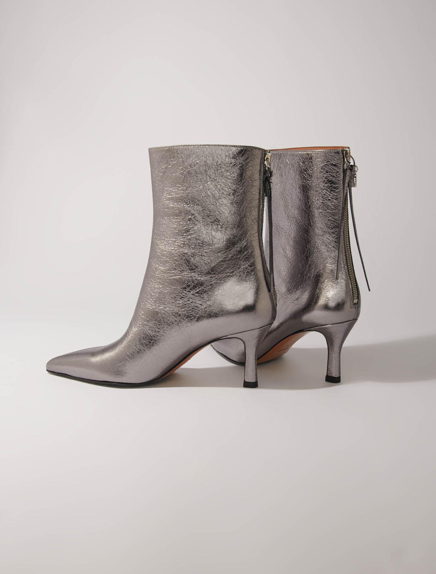 Bottines à bout pointu métalisé