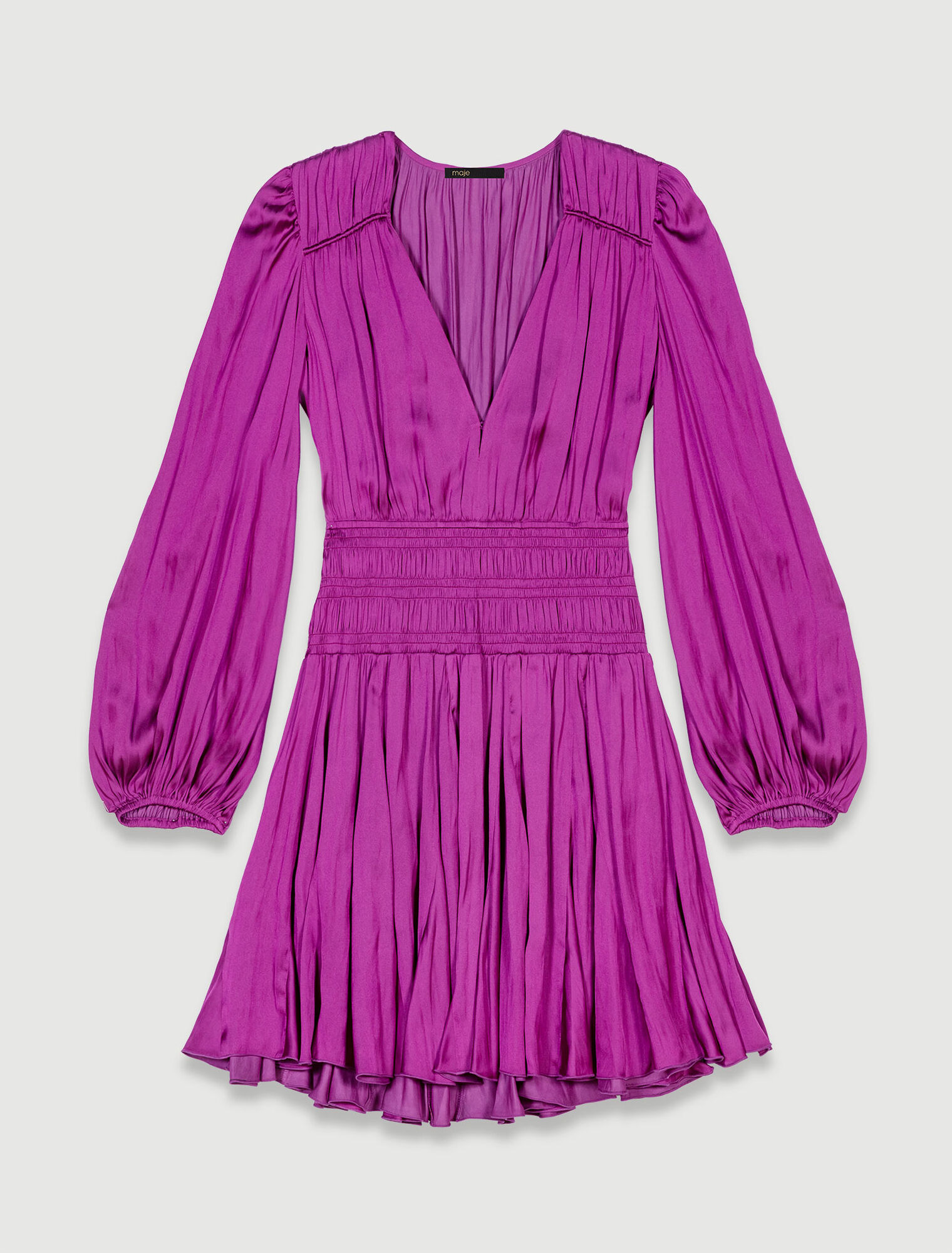 Robe courte satinée