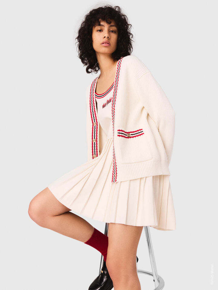 Cardigan long brodé