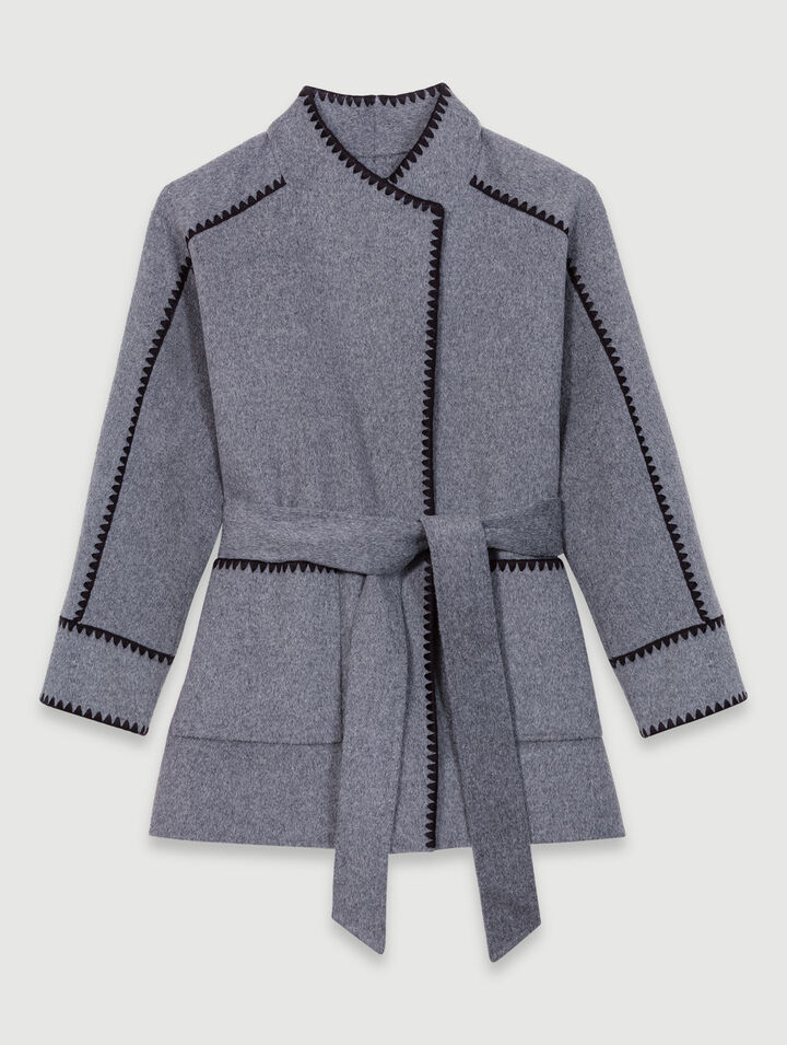 Manteau court double face