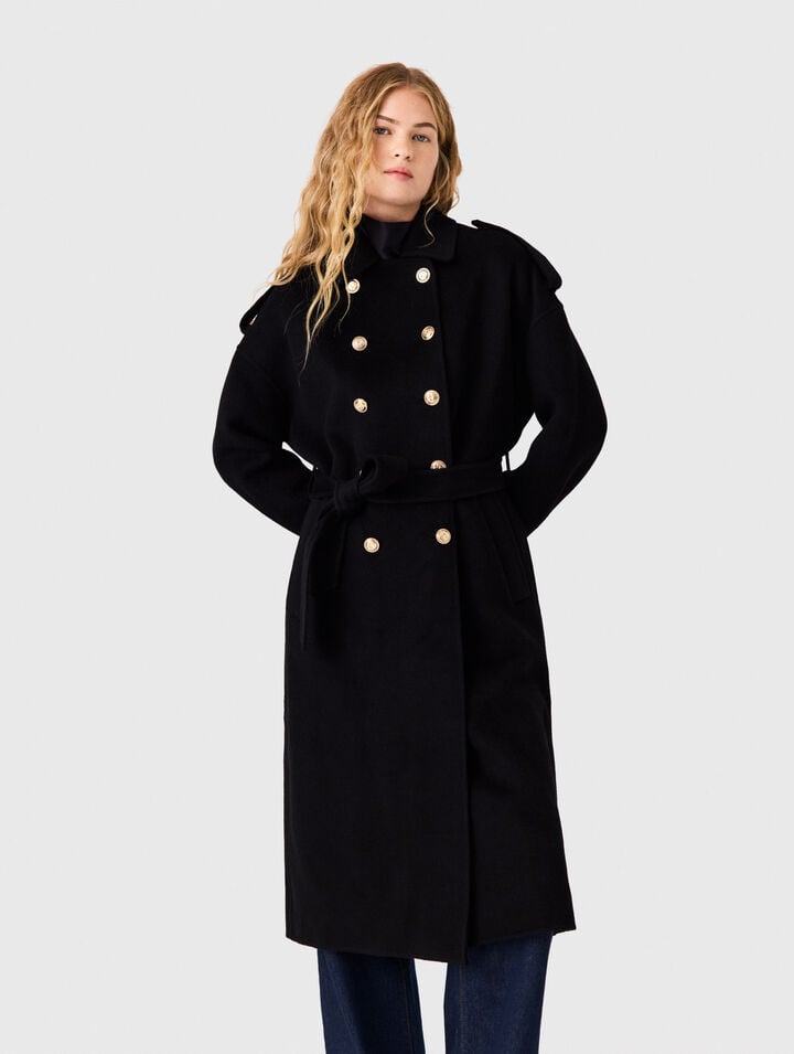 Manteau long double face