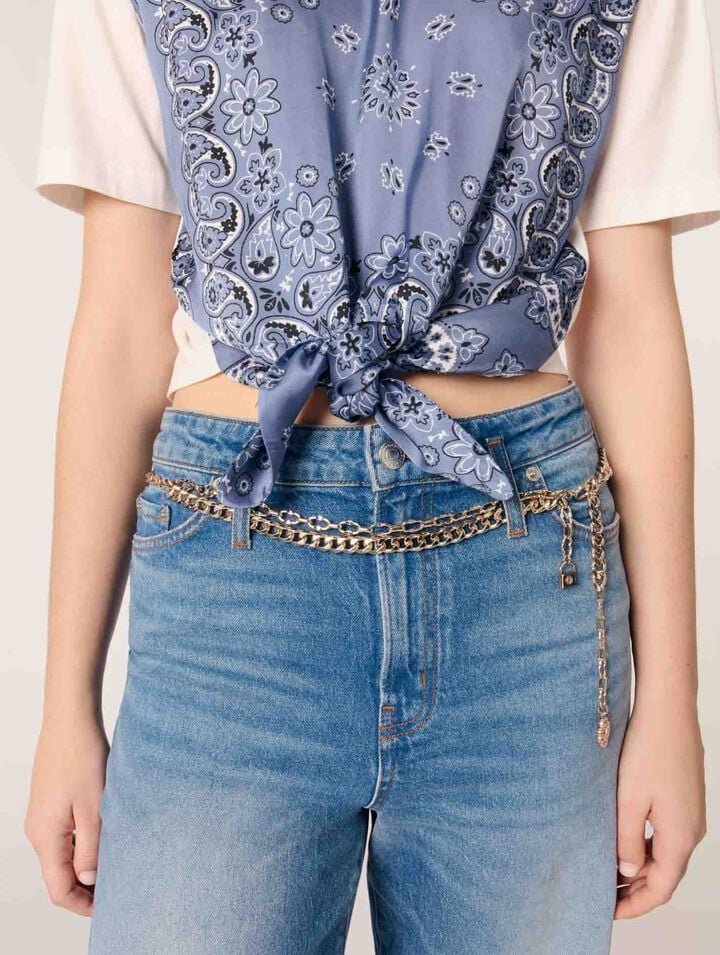 Tee-shirt noué avec imprimé