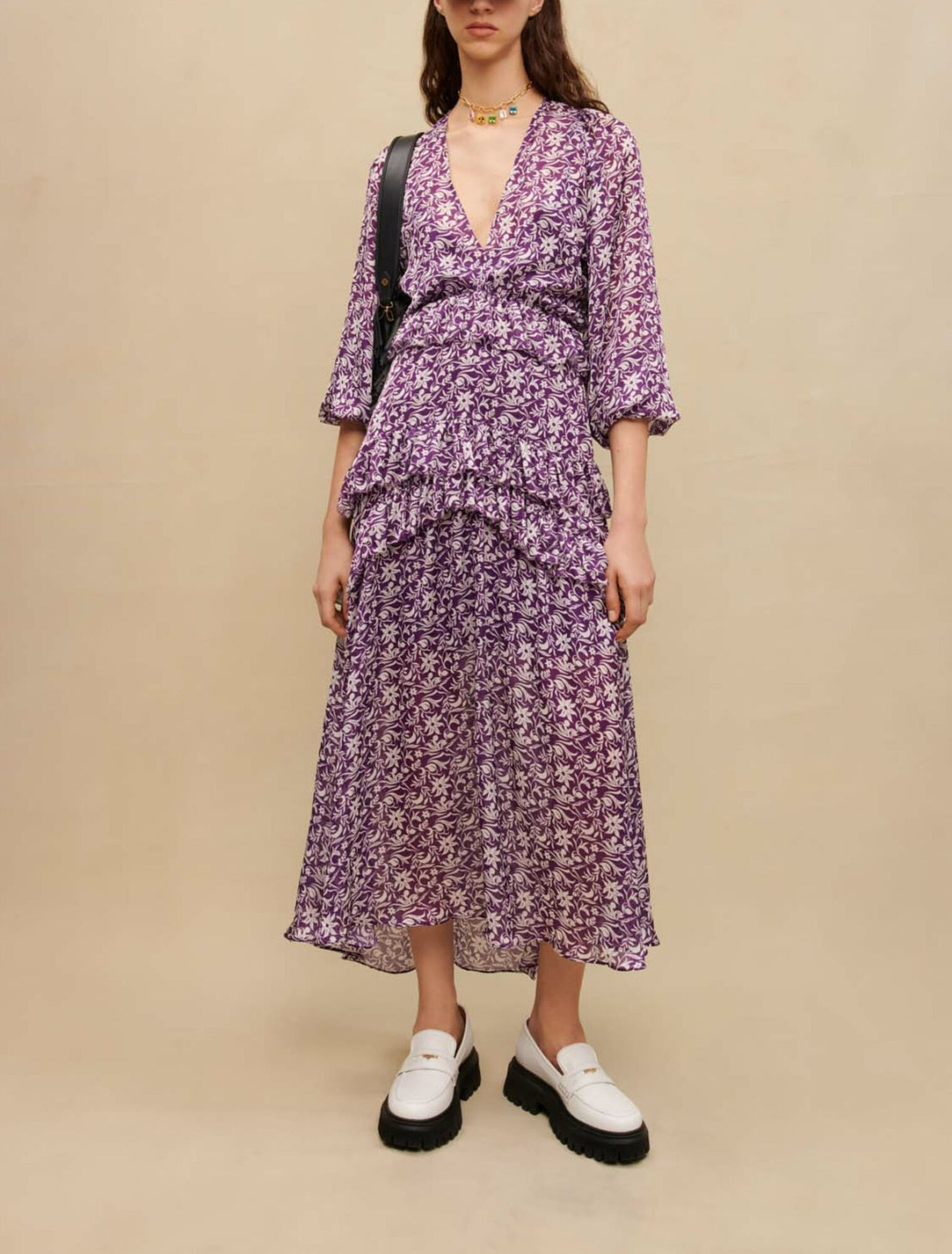 Robe longue imprimé fleuri