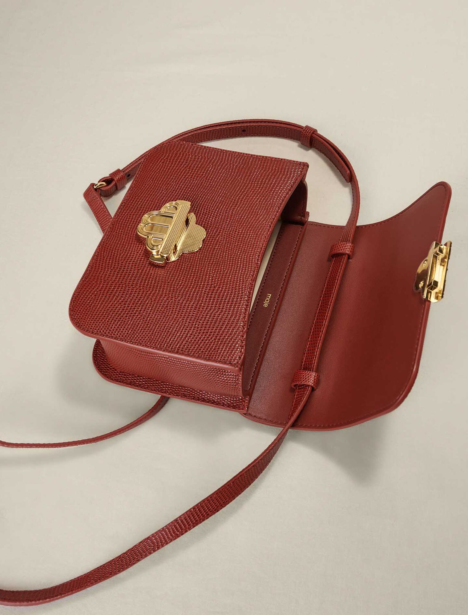 Sac Clover en cuir effet lézard