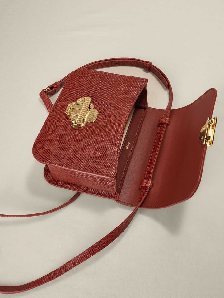 Sac Clover en cuir effet lézard