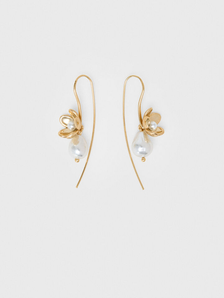 Boucles d&rsquo;oreilles fines &agrave; fleur