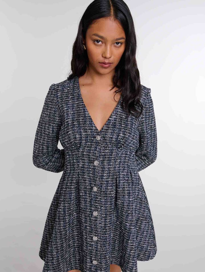 Robe courte en tweed