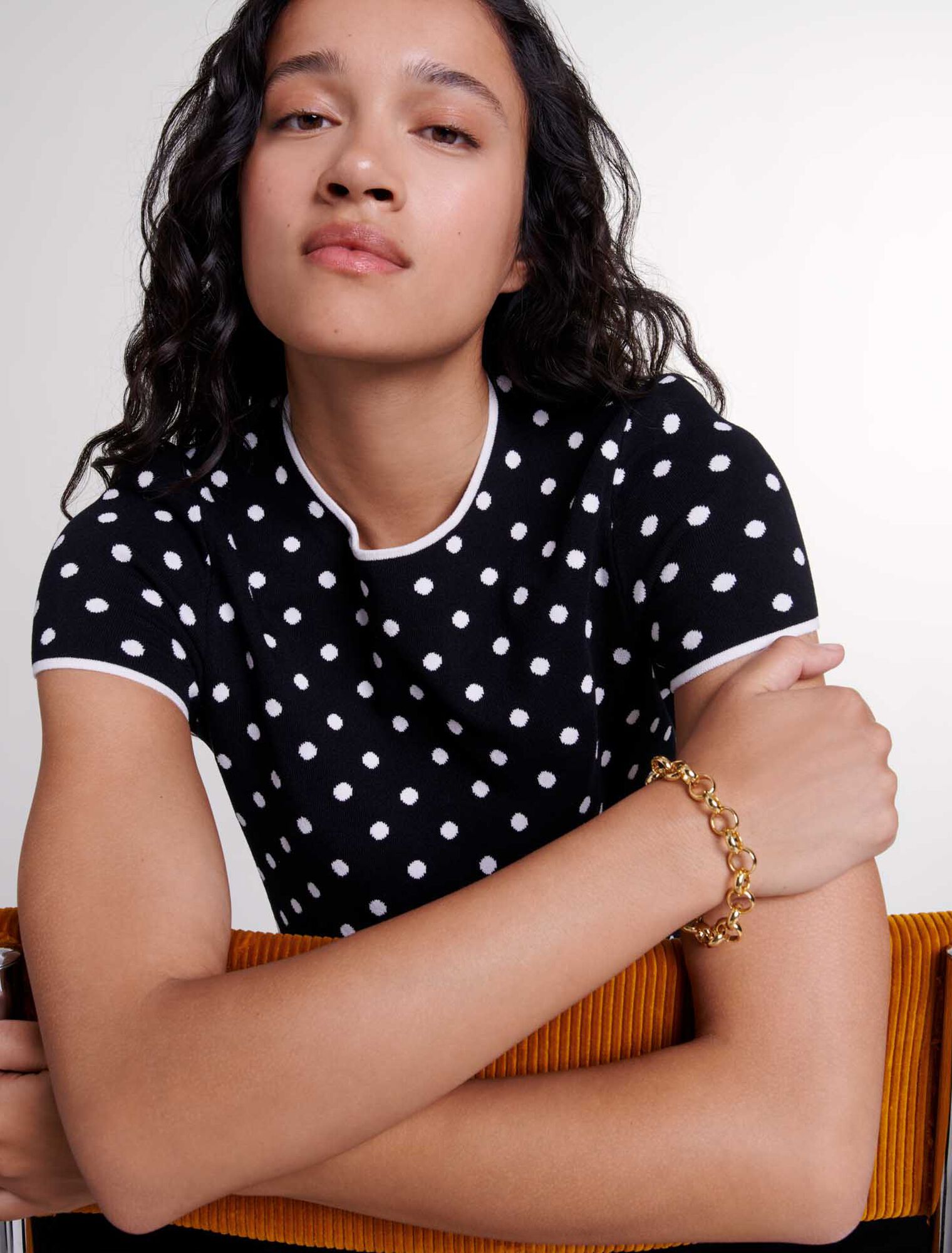 Top en maille jacquard 