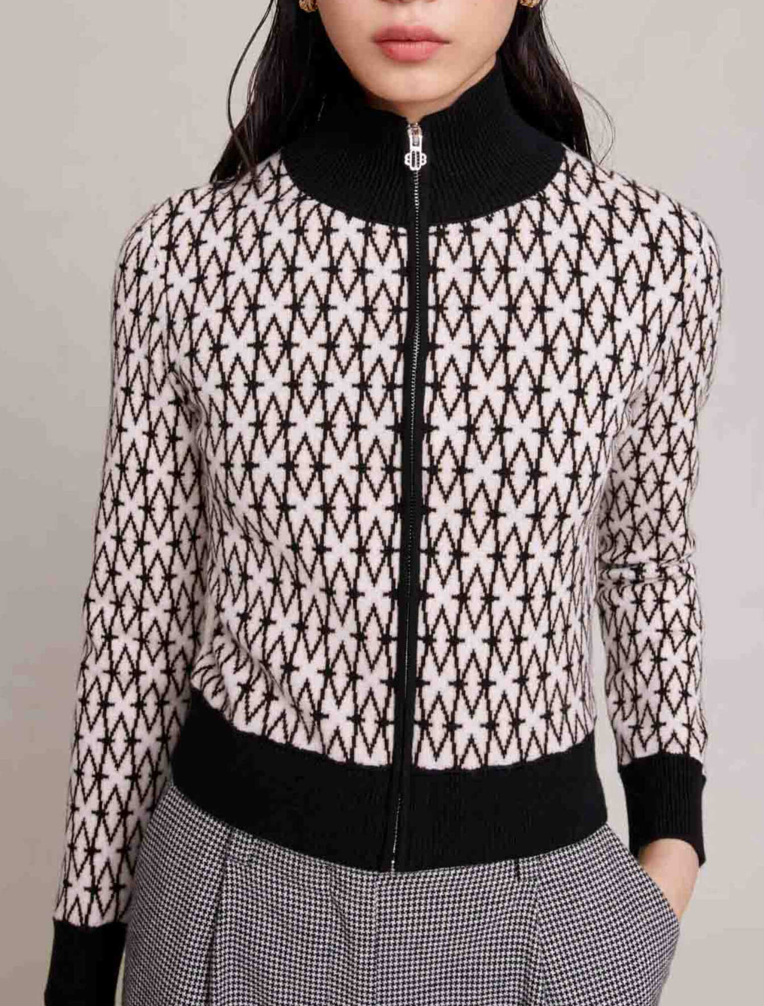 Cardigan en maille monogramme