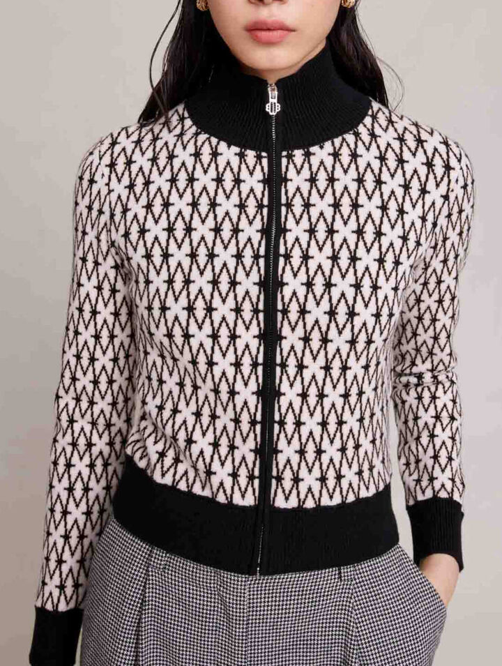 Cardigan en maille monogramme