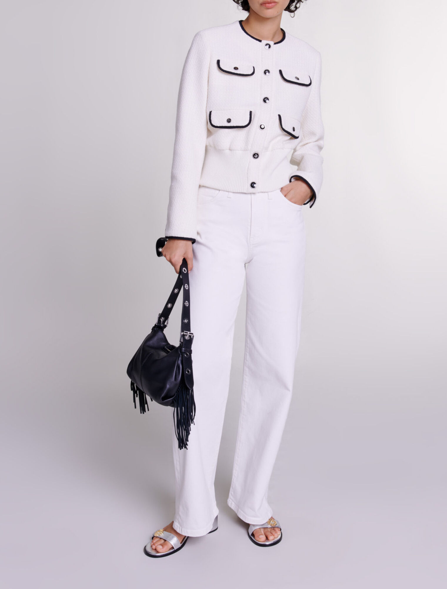 Blouson ajusté en tweed