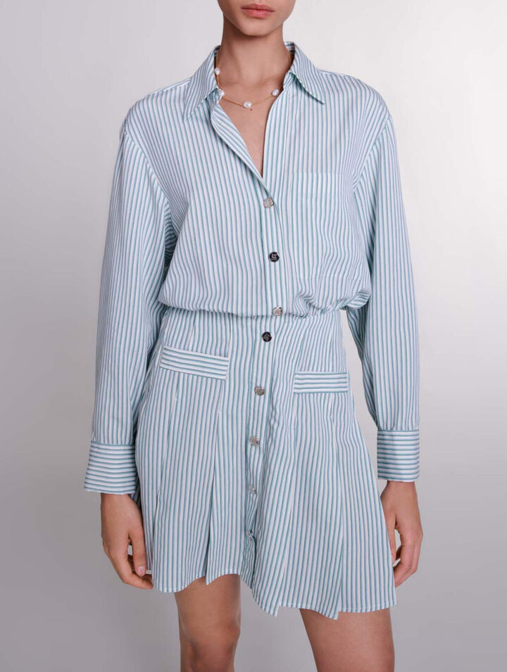 Robe chemise à rayures