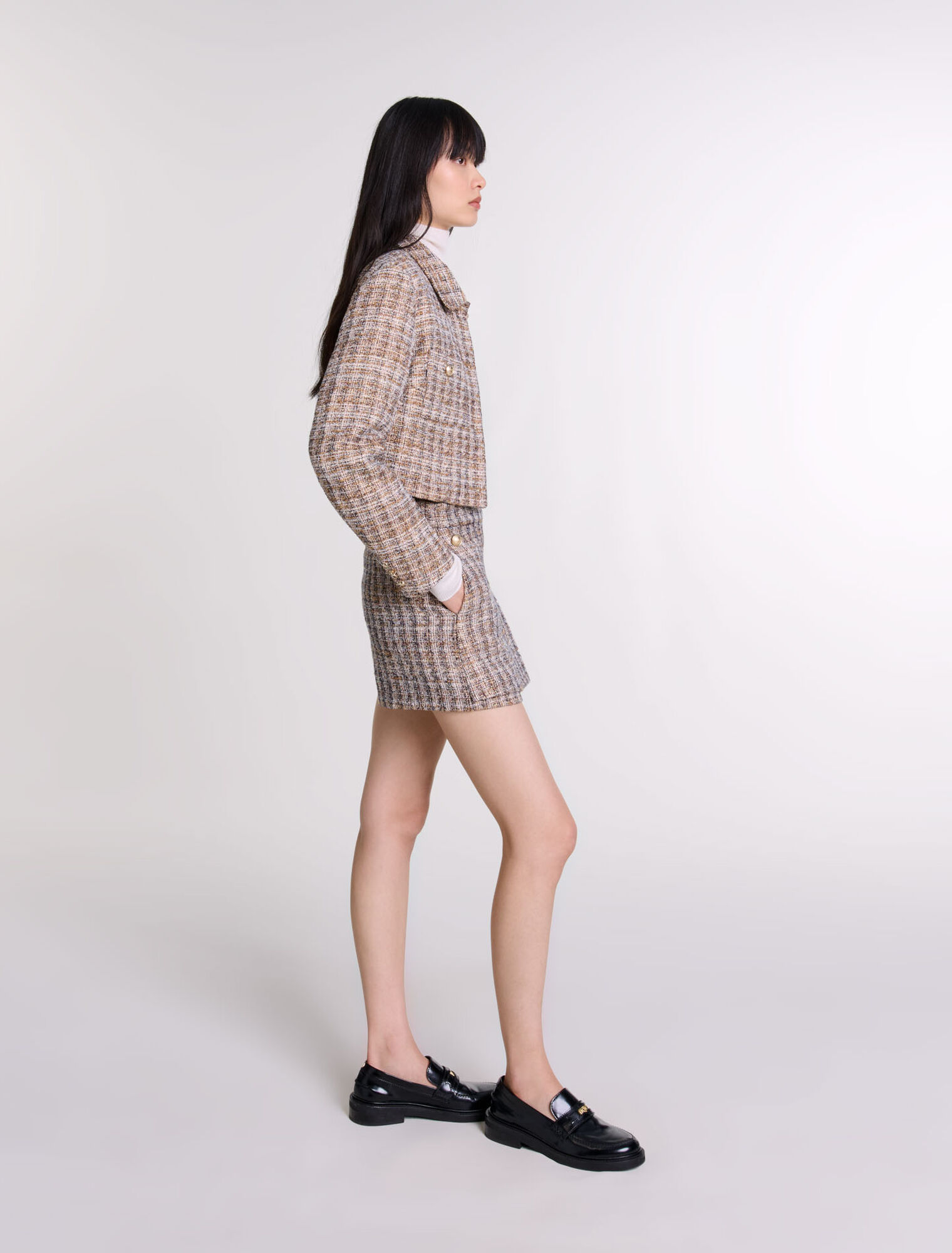 Veste courte en tweed