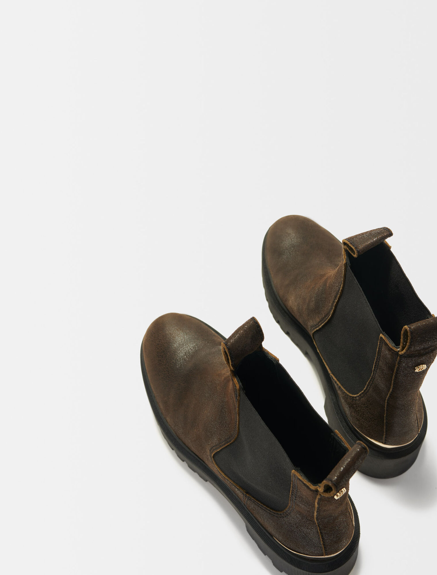Bottine cuir vieilli