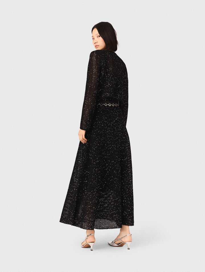 Cardigan en maille strassée