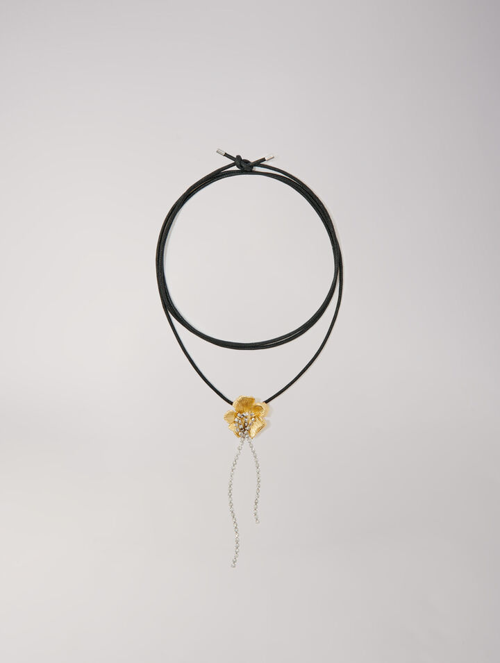 Collier ras de cou fleur