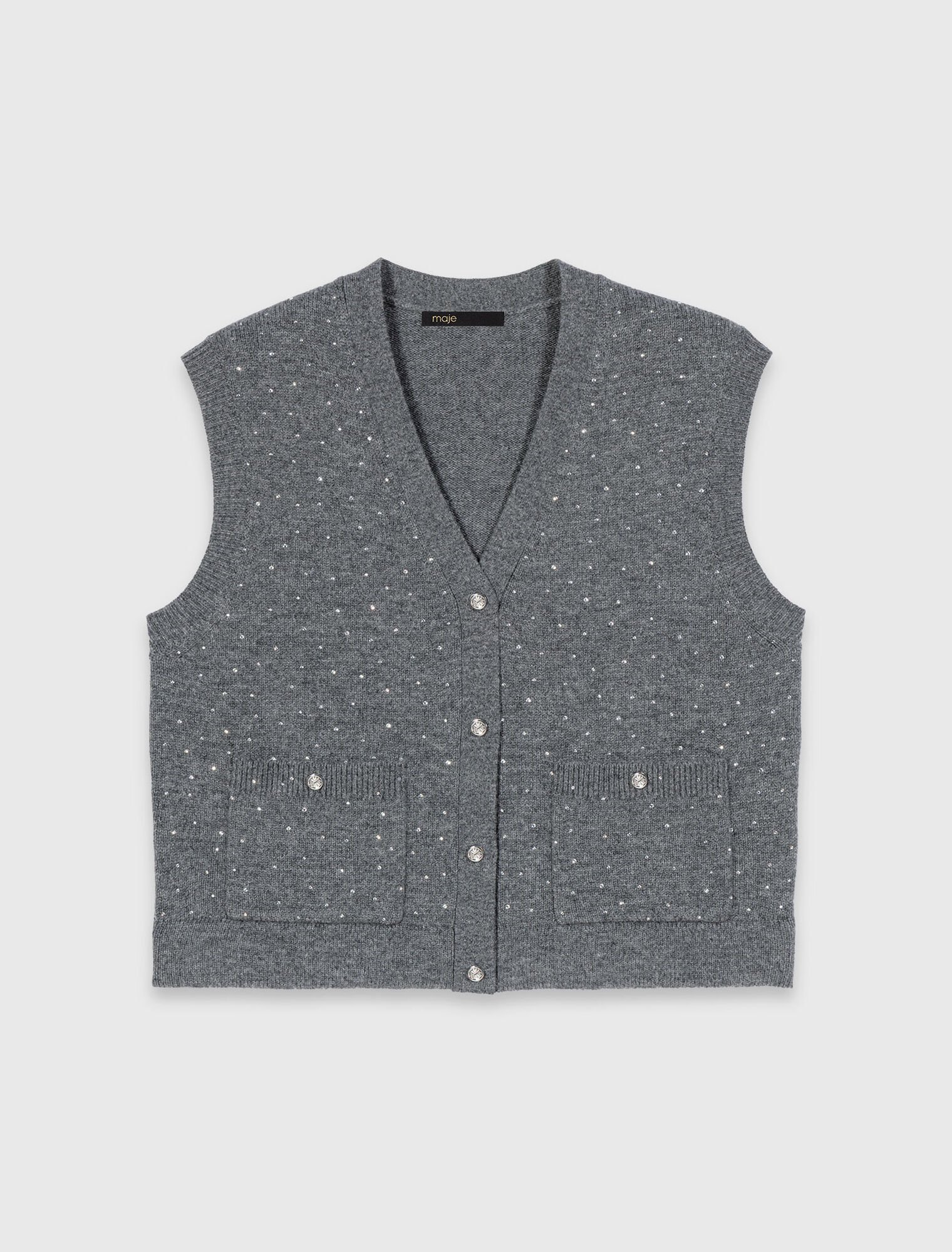 Top en maille avec strass