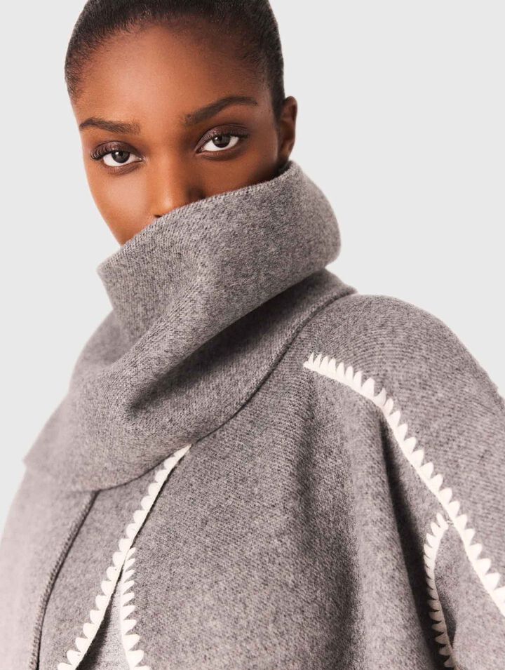 Manteau long double face