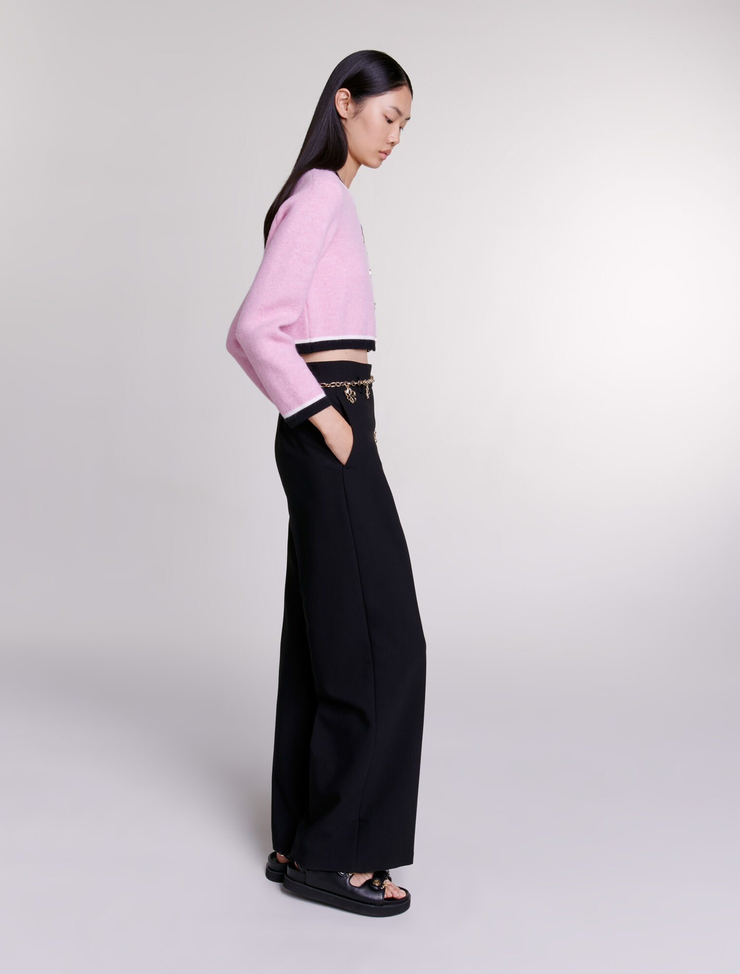 Cardigan court en maille