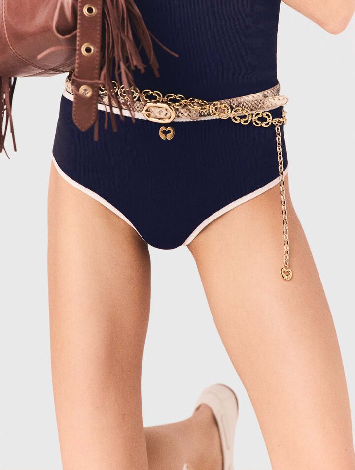 Culotte &agrave; finitions contrast&eacute;es