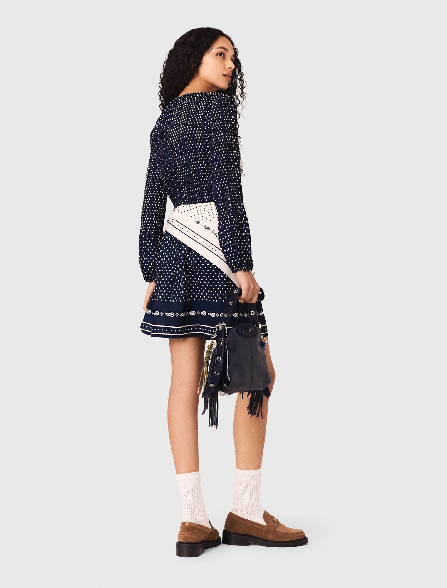 Robe pliss&eacute;e imprim&eacute;e