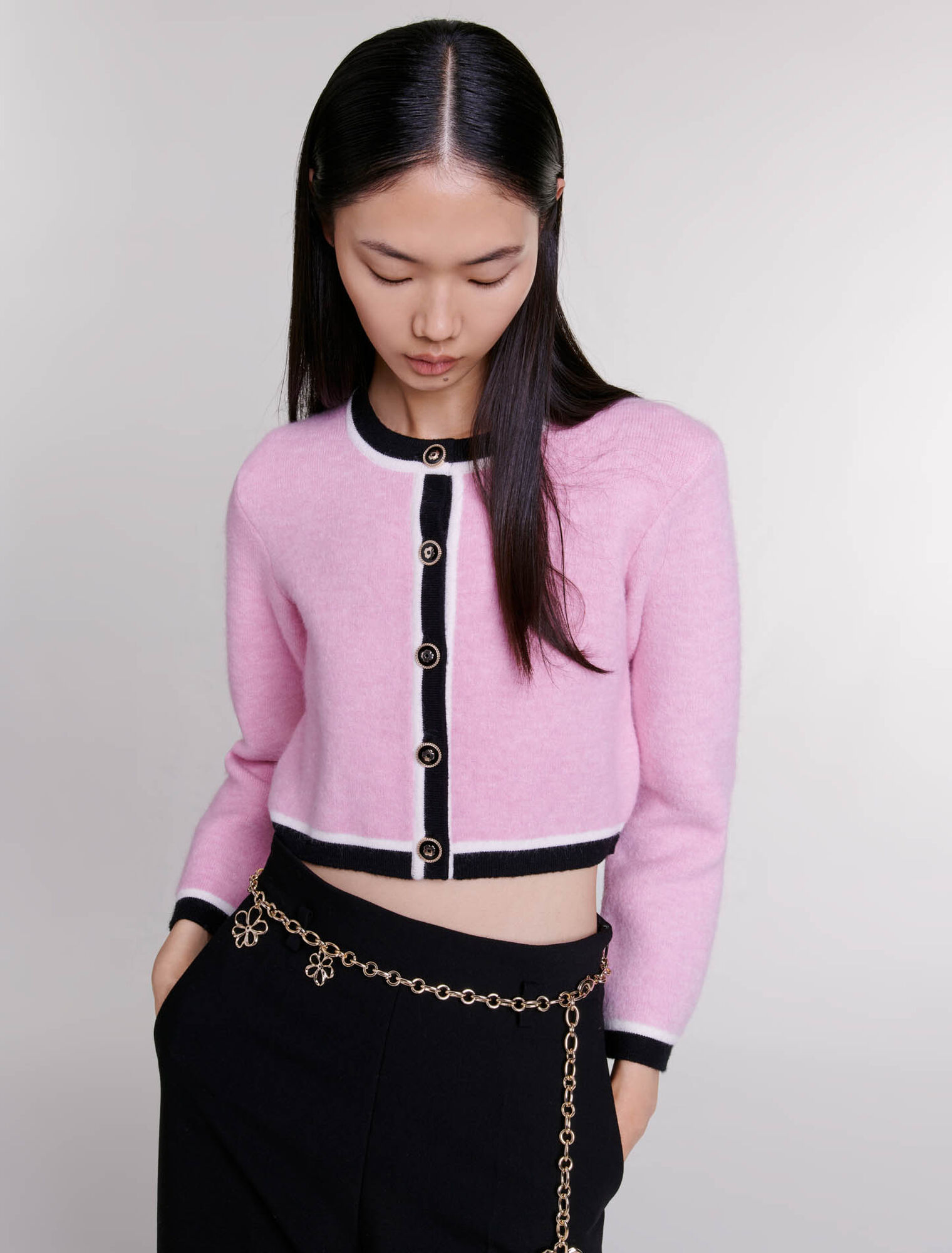 Cardigan court en maille
