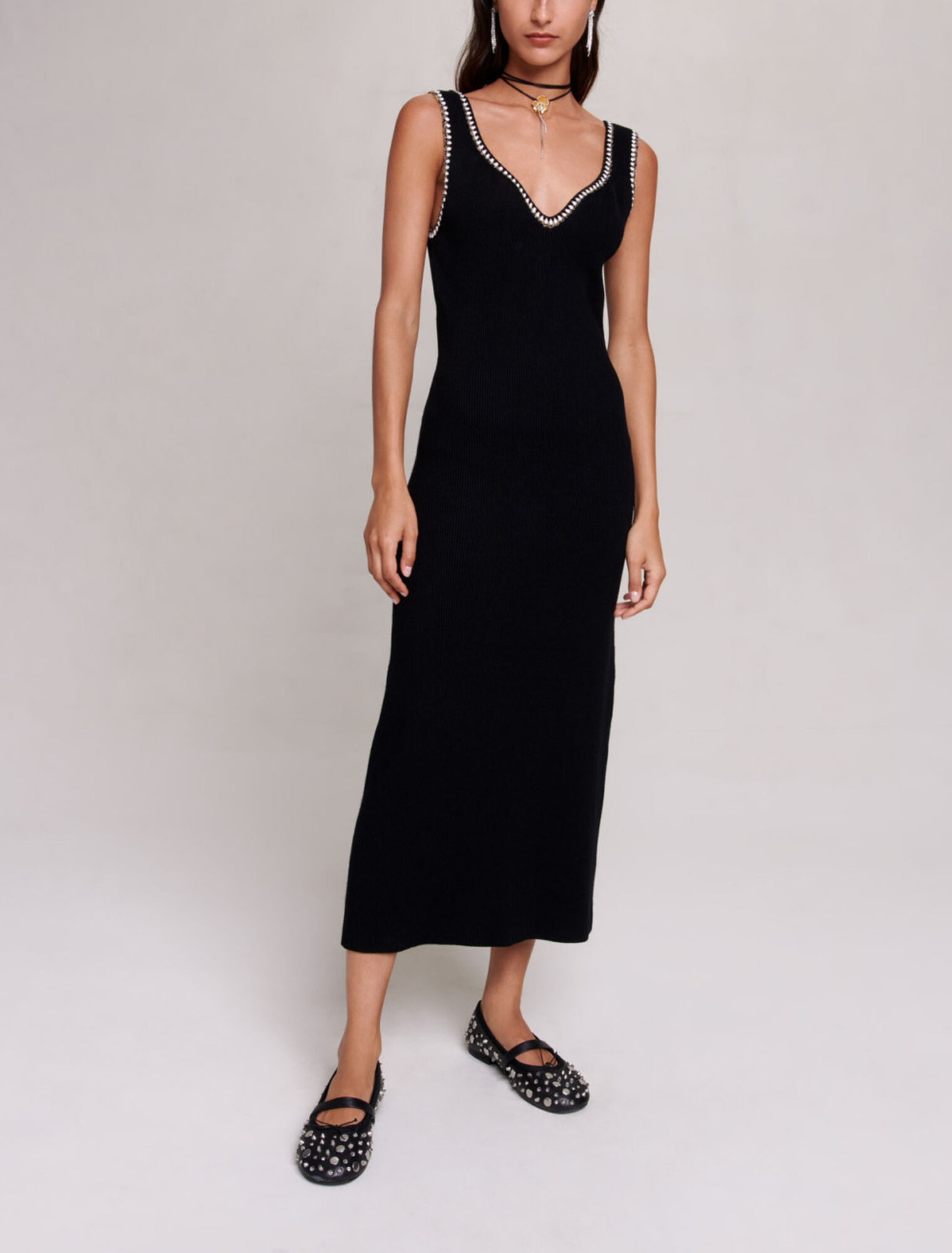 Robe longue en maille