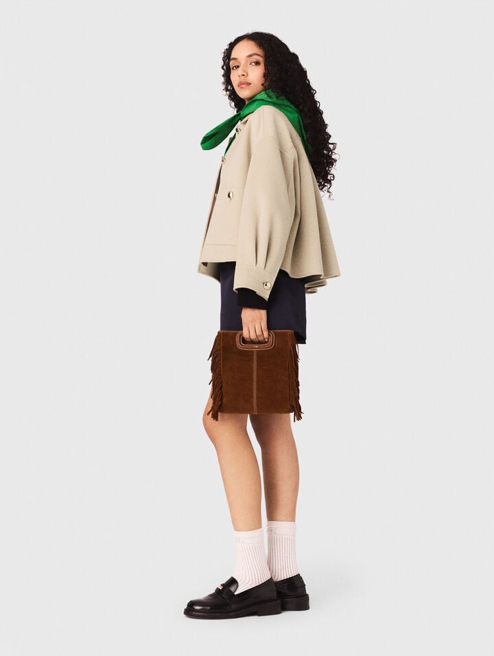 Sac M en su&egrave;de surpiqu&eacute;e