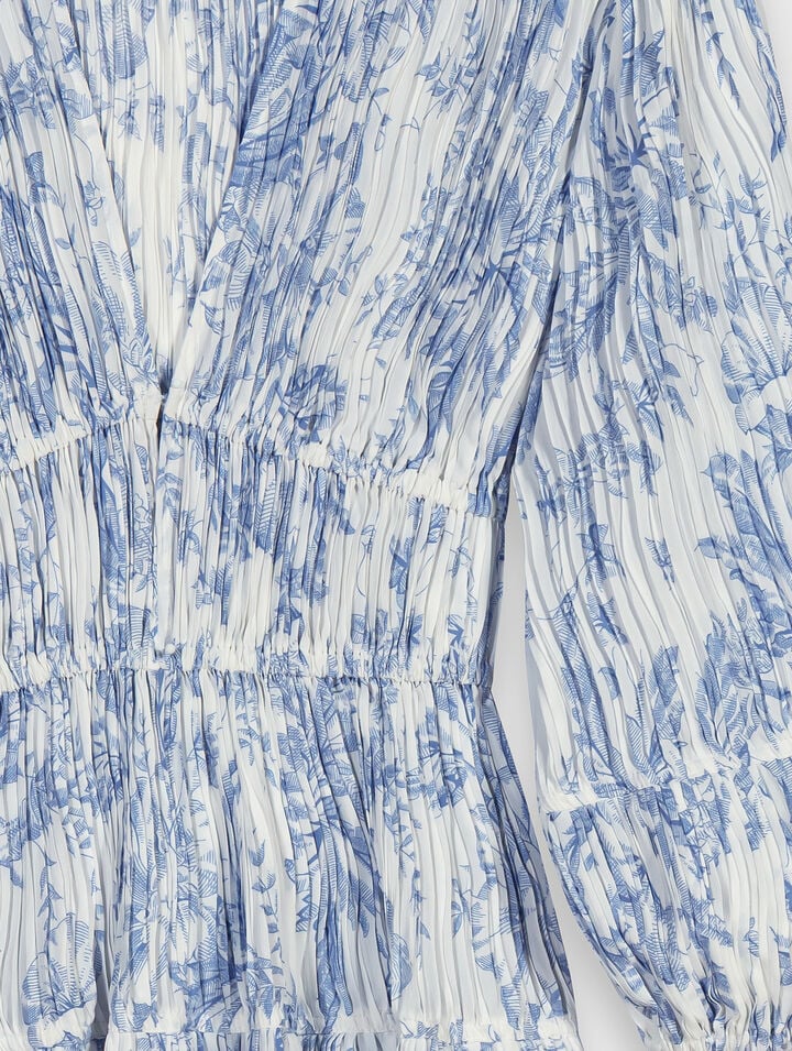 Robe pliss&eacute;e imprim&eacute;e