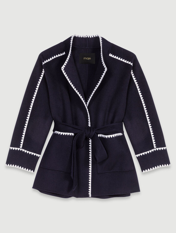 Manteau court double face