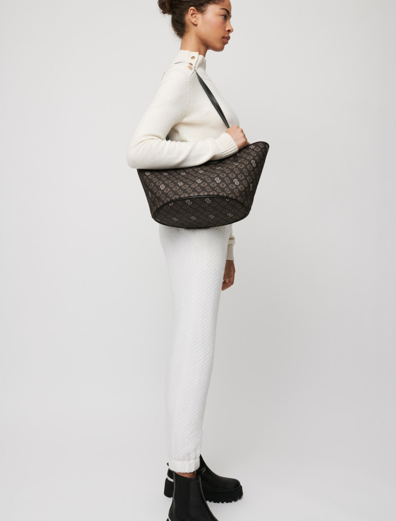 Pantalon de jogging façon tweed