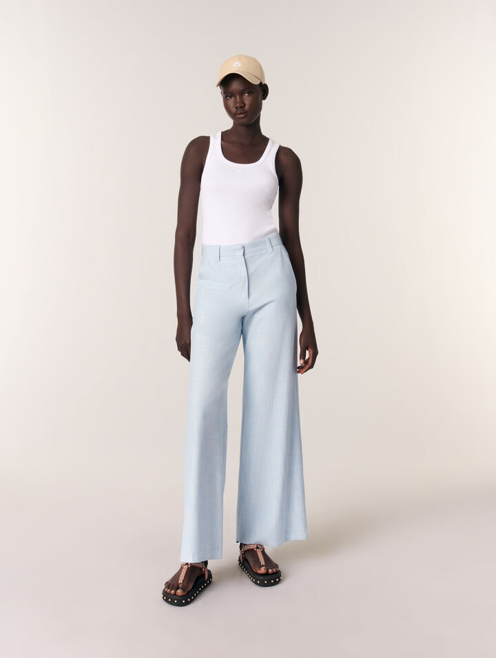 Pantalon de tailleur large