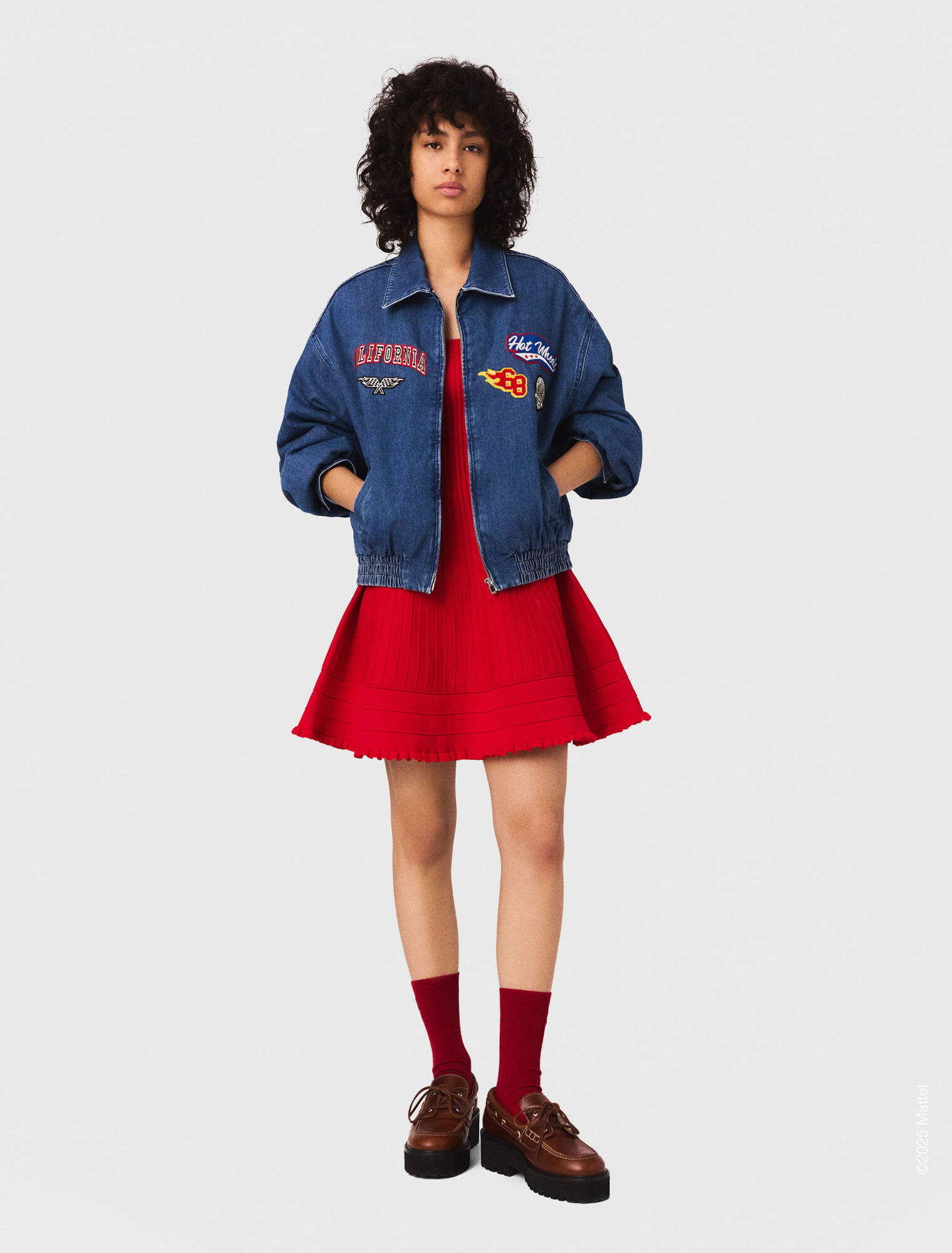 Veste denim oversize brodé