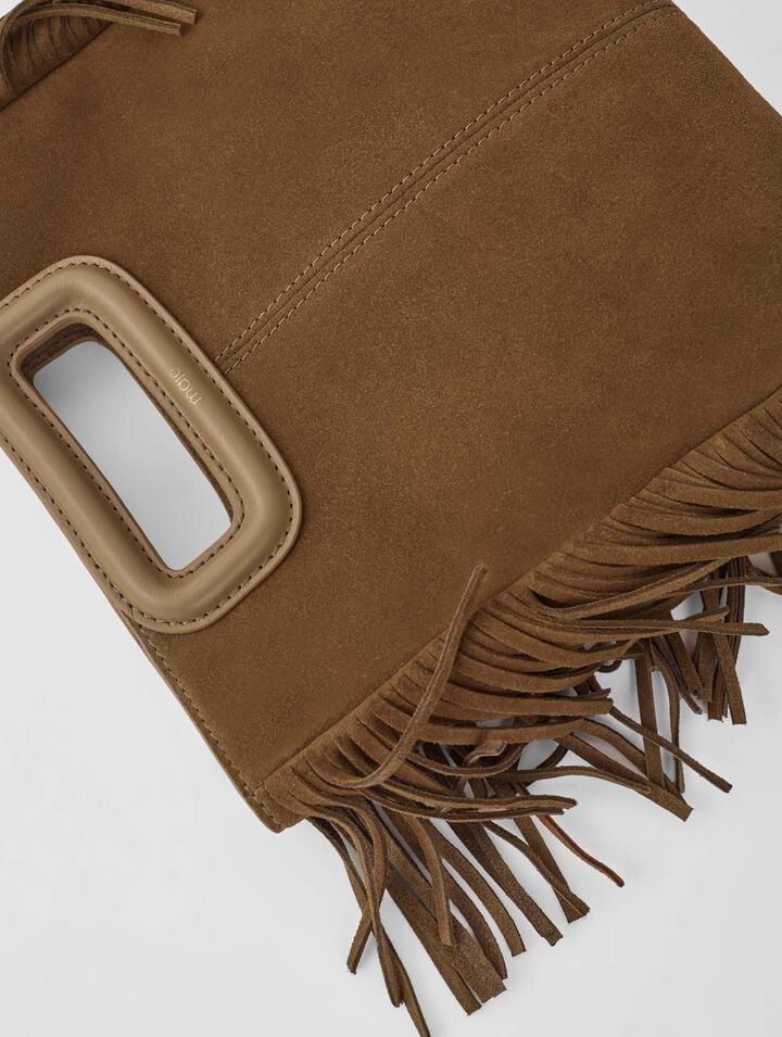 Sac M en cuir suède