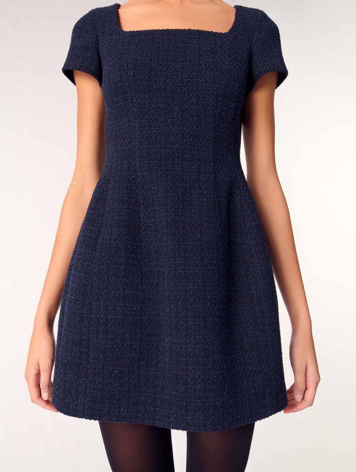Robe courte en tweed