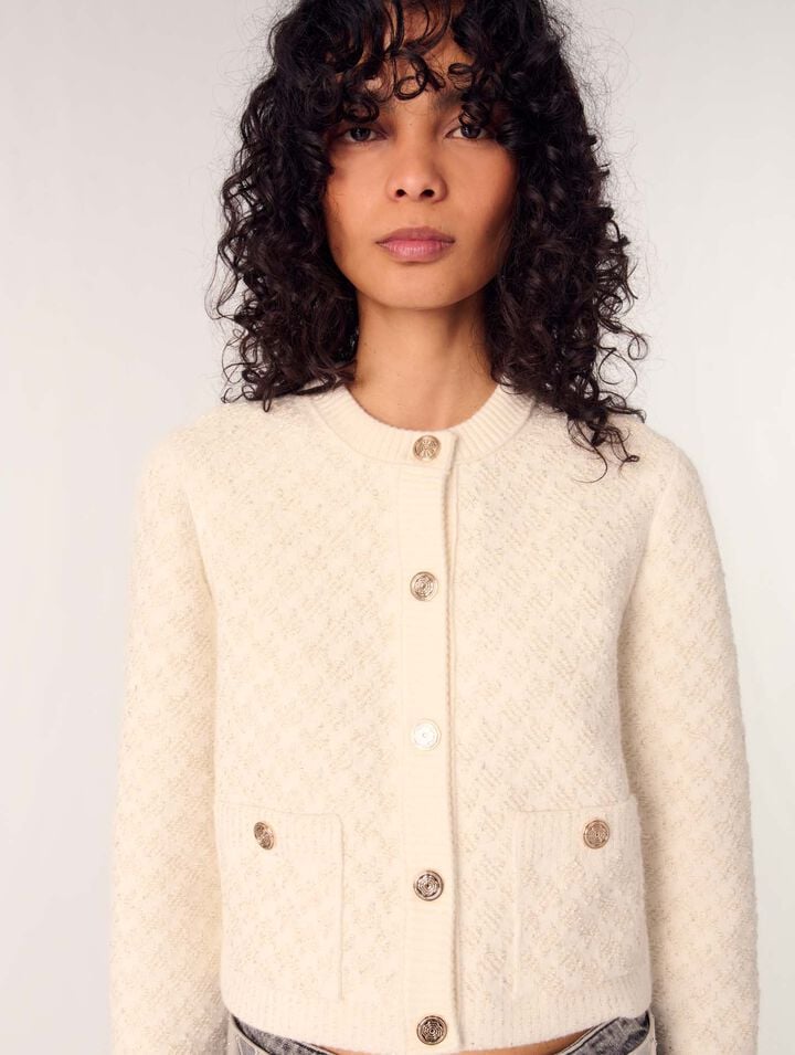 Cardigan court effet tweed
