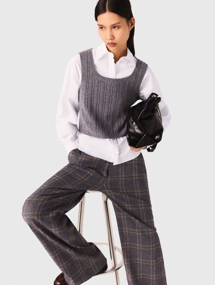 Top en maille et chemise amovible