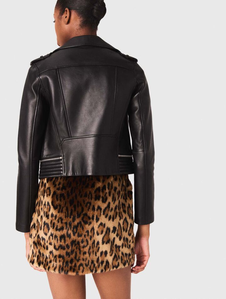 Blouson en cuir d'agneau
