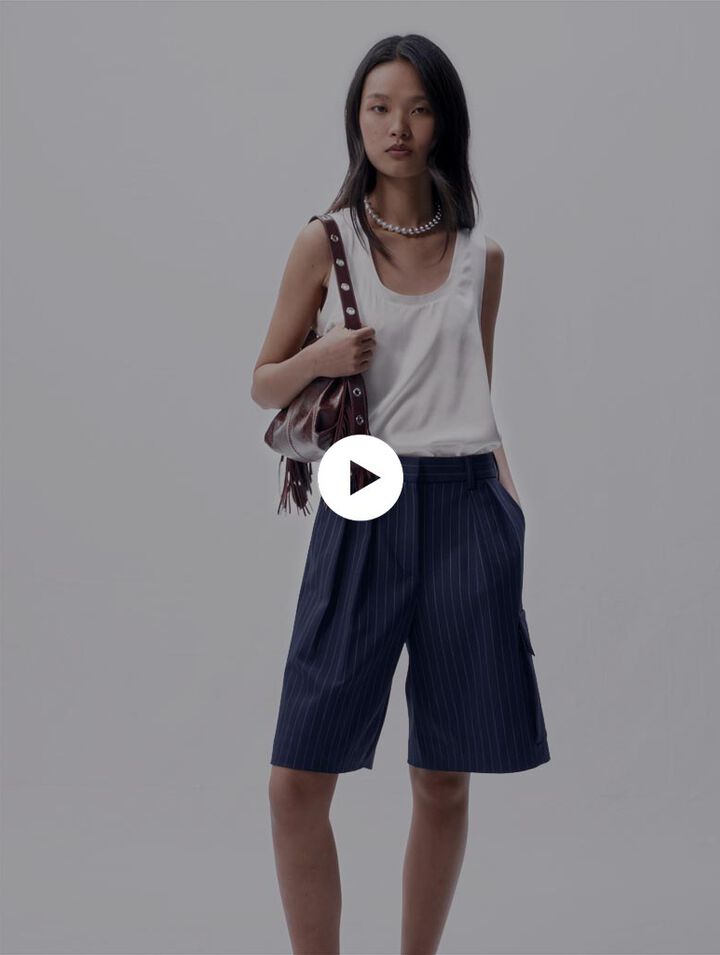 Bermuda &agrave; rayures 