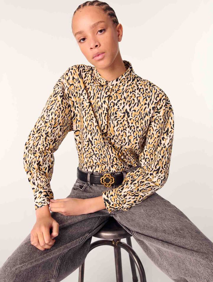 Chemise à imprimé leopard