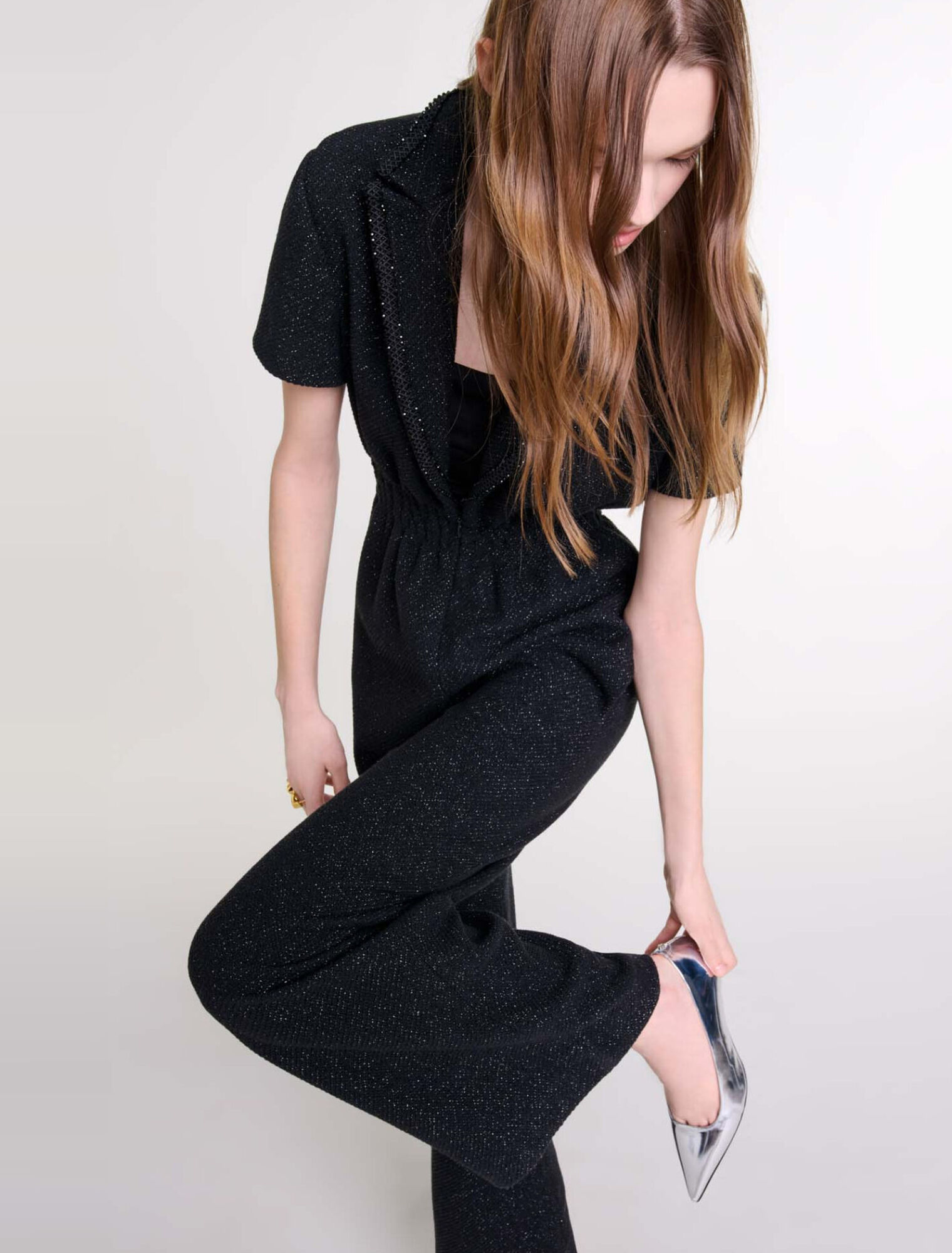 Combinaison pantalon en tweed