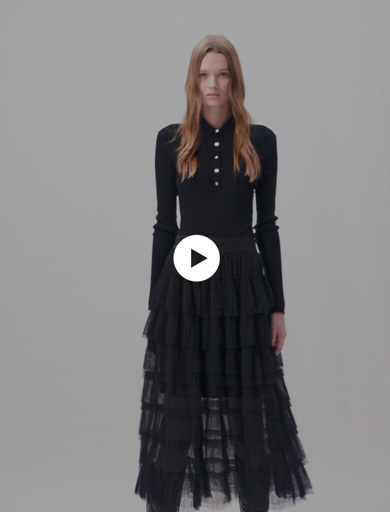 Jupe midi en tulle Jupes longues Maje