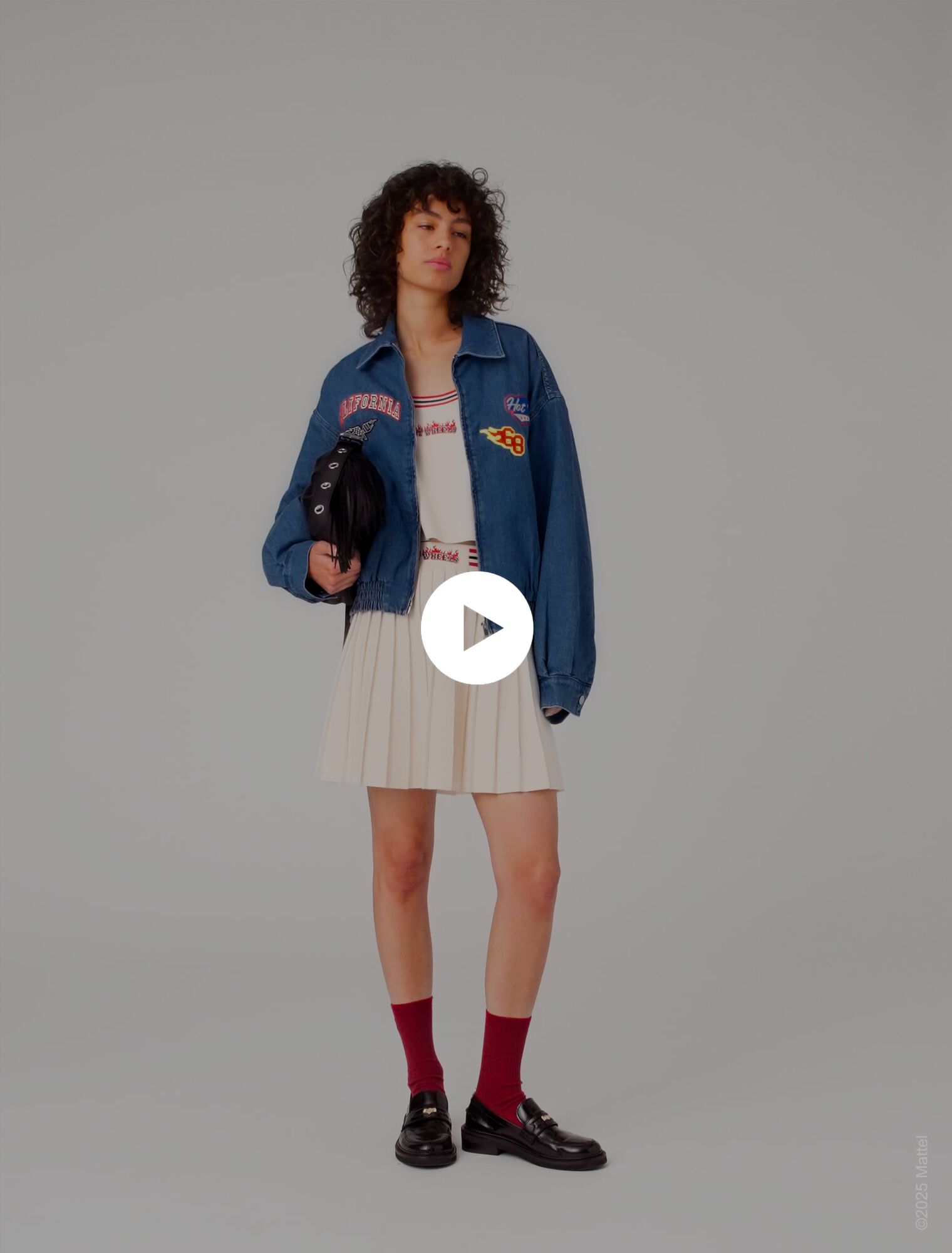 Veste denim oversize brodé