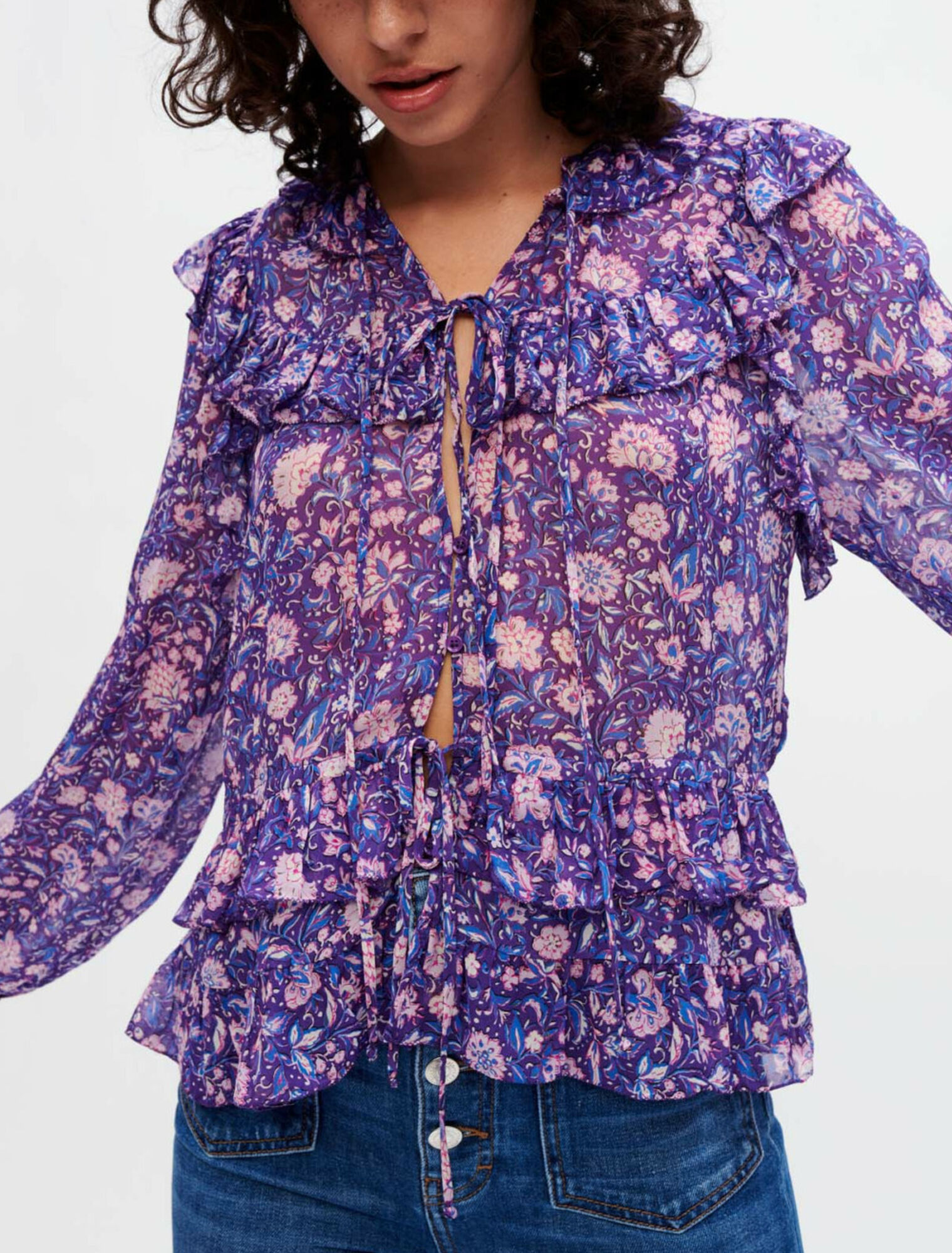Top en viscose imprimée Dahlia