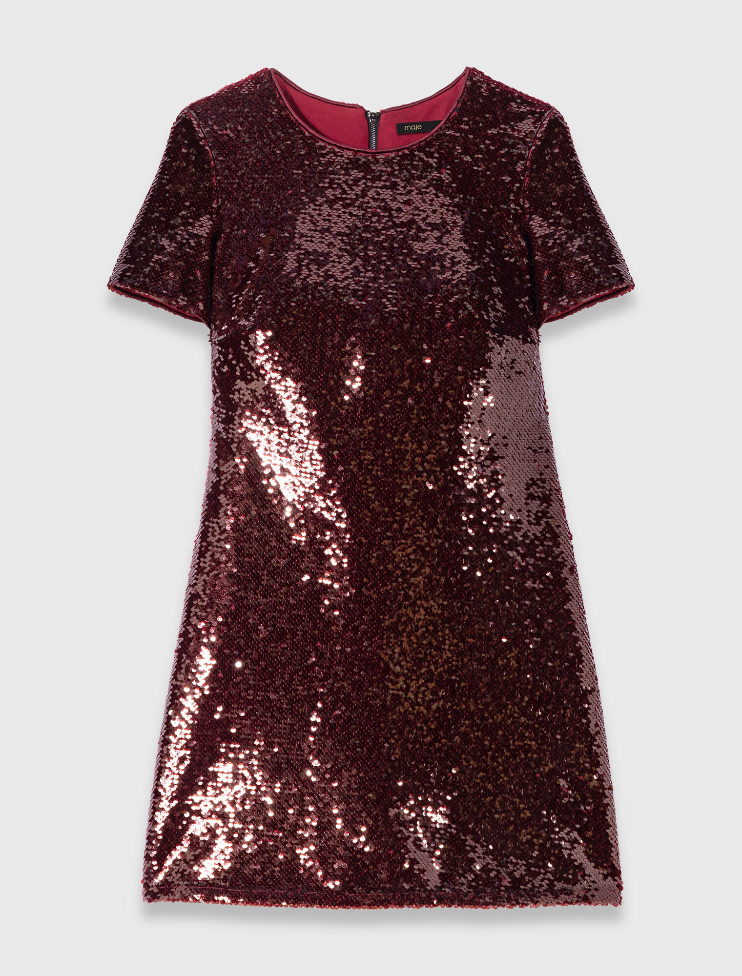 Robe courte brodée de sequins