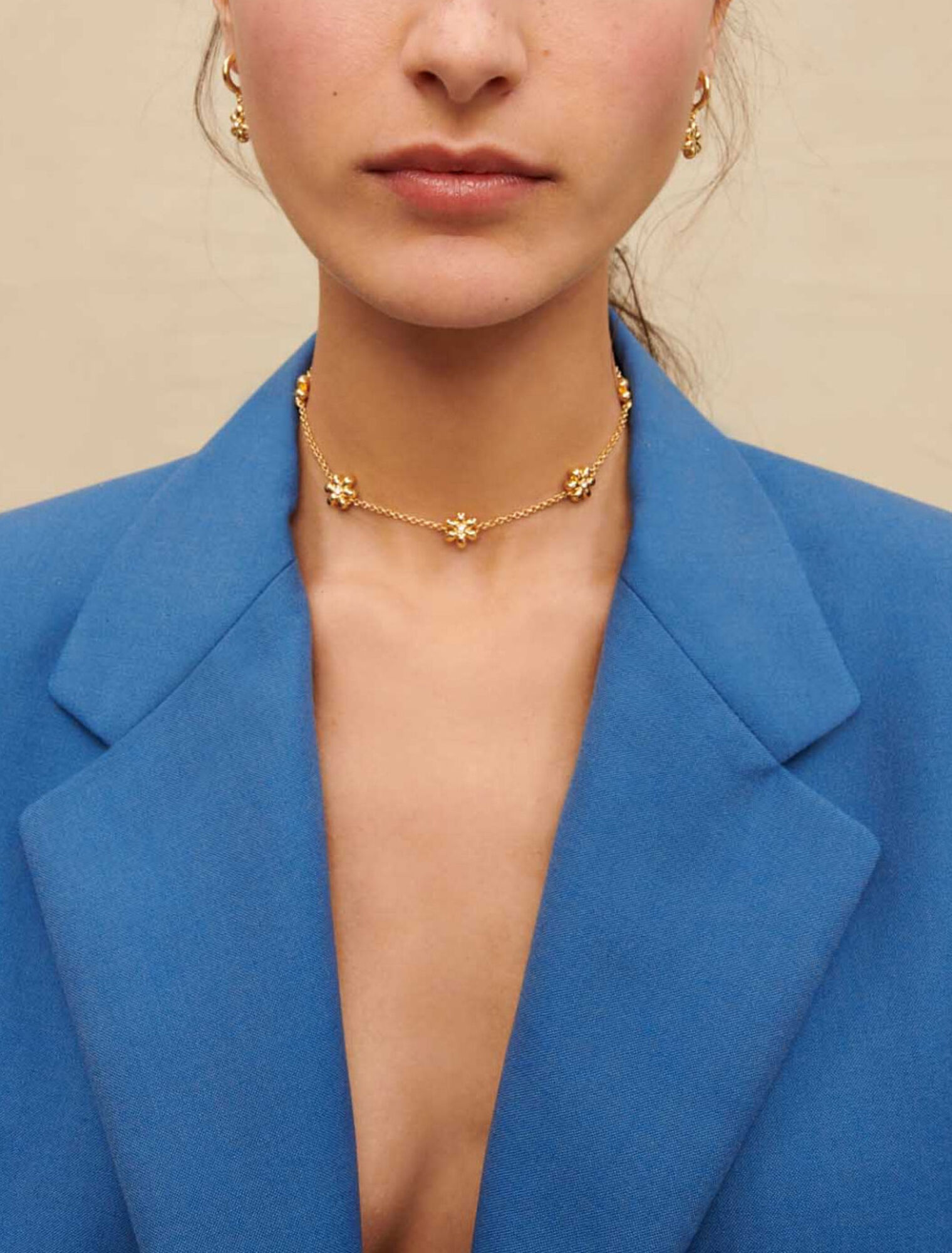 Veste de tailleur droite bleue
